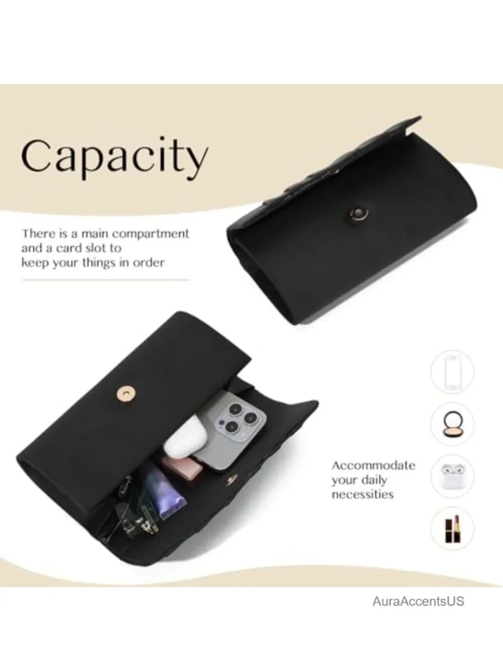 Elegant Pleated Satin Clutch Purse for Women Formal Evening Bag Party Prom